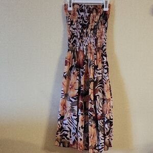 Floral Strapless Dress